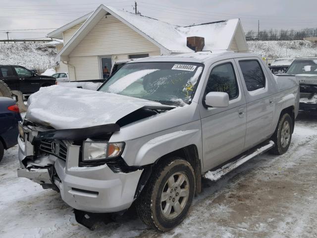 2HJYK16586H520646 - 2006 HONDA RIDGELINE SILVER photo 2