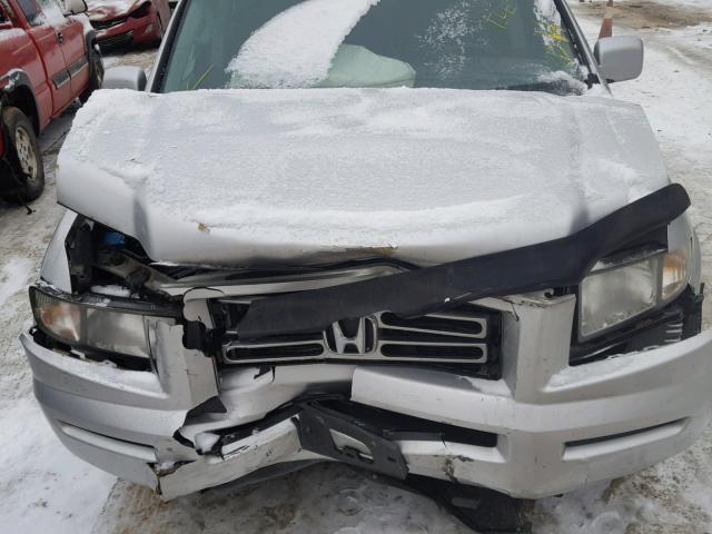 2HJYK16586H520646 - 2006 HONDA RIDGELINE SILVER photo 7