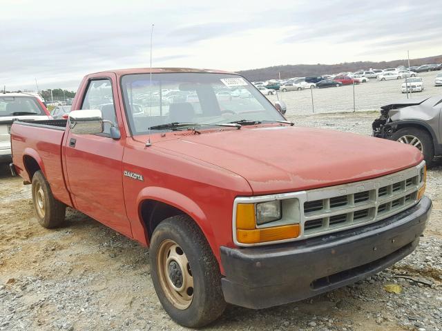 1B7FL16G3MS314506 - 1991 DODGE DAKOTA RED photo 1