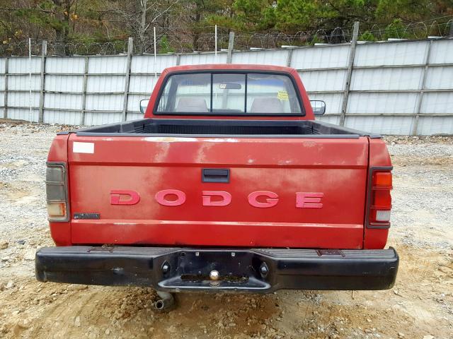 1B7FL16G3MS314506 - 1991 DODGE DAKOTA RED photo 6