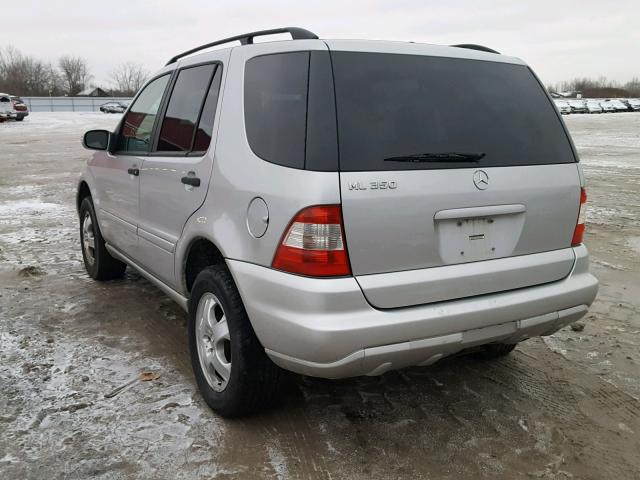 4JGAB57E54A512605 - 2004 MERCEDES-BENZ ML 350 SILVER photo 3