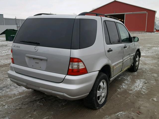 4JGAB57E54A512605 - 2004 MERCEDES-BENZ ML 350 SILVER photo 4