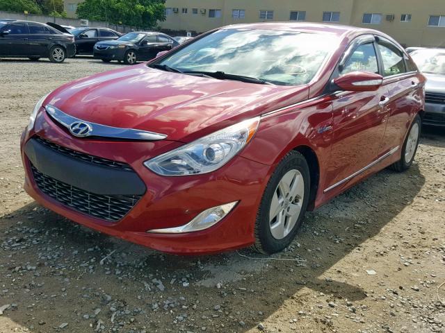 KMHEC4A48CA031724 - 2012 HYUNDAI SONATA HYB RED photo 2