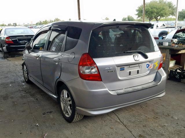 JHMGD38697S047330 - 2007 HONDA FIT S 银色 照片 3
