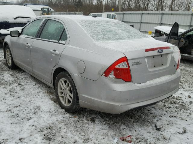 3FAHP0GA8AR429701 - 2010 FORD FUSION S SILVER photo 3