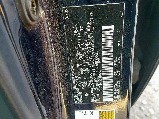 JTLKT324264102522 - 2006 TOYOTA SCION XB Qara foto 10