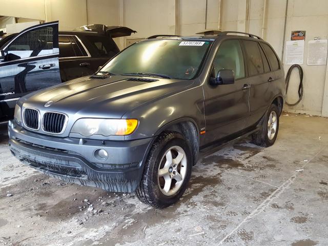 5UXFA535X3LV96781 - 2003 BMW X5 3.0I BLUE photo 2