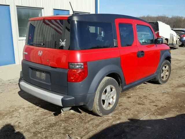 5J6YH28665L010192 - 2005 HONDA ELEMENT EX RED photo 4