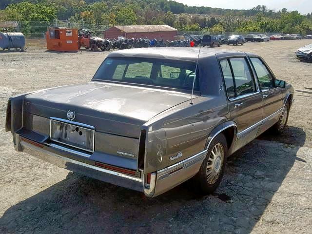 1G6CD53B9P4240200 - 1993 CADILLAC DEVILLE GRAY photo 4