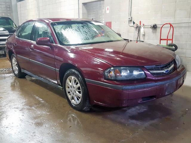 2G1WF52E639443528 - 2003 CHEVROLET IMPALA MAROON photo 1