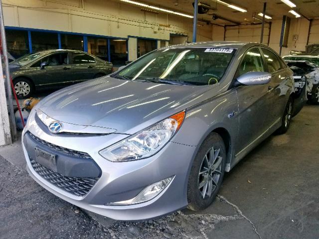 KMHEC4A40FA132244 - 2015 HYUNDAI SONATA HYB SILVER photo 2