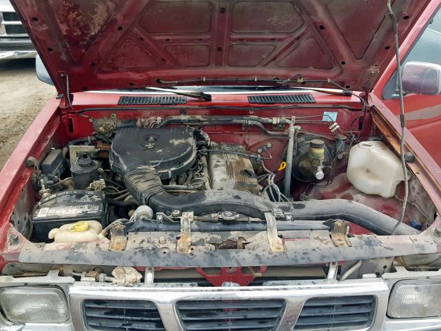 1N6SD11S0VC360519 - 1997 NISSAN TRUCK BASE RED photo 7