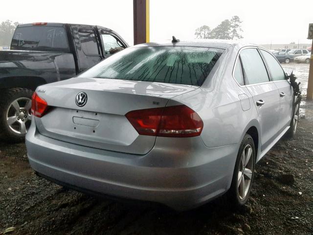 1VWBP7A33CC026095 - 2012 VOLKSWAGEN PASSAT SE SILVER photo 4