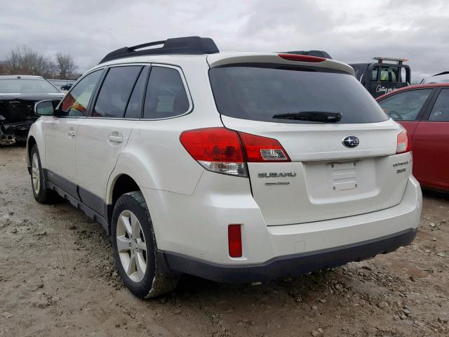 4S4BRJGC6D2223833 - 2013 SUBARU OUTBACK 3. WHITE photo 3