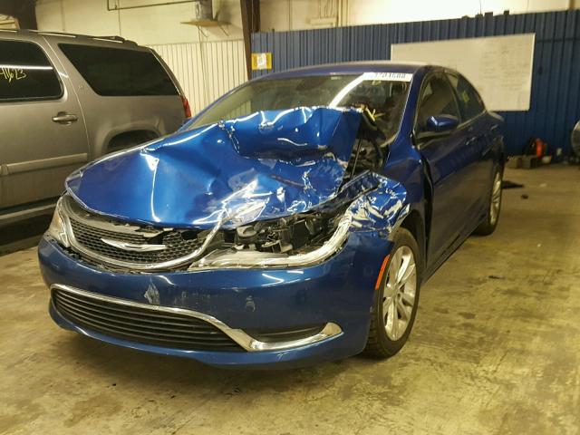 1C3CCCAB9FN602983 - 2015 CHRYSLER 200 LIMITE BLUE photo 2