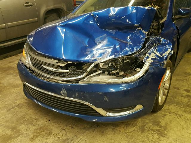 1C3CCCAB9FN602983 - 2015 CHRYSLER 200 LIMITE BLUE photo 9