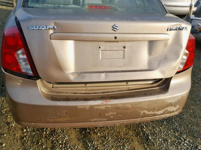 KL5JD56Z75K099753 - 2005 SUZUKI FORENZA S BEIGE photo 9