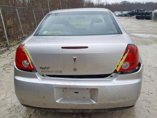 1G2ZF58B374131259 - 2007 PONTIAC G6 VALUE L SILVER photo 9