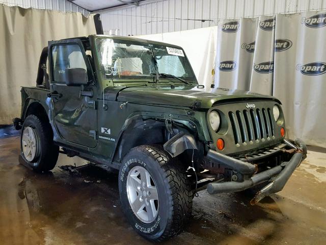 1J4FA24117L197852 - 2007 JEEP WRANGLER X GREEN photo 1