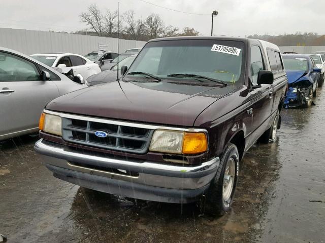 1FTCR10XXPUD60031 - 1993 FORD RANGER PURPLE photo 2