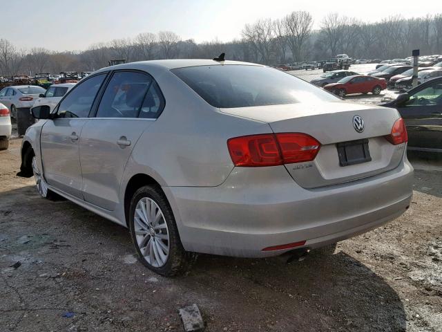 3VWLZ7AJ1BM023092 - 2011 VOLKSWAGEN JETTA SEL SILVER photo 3