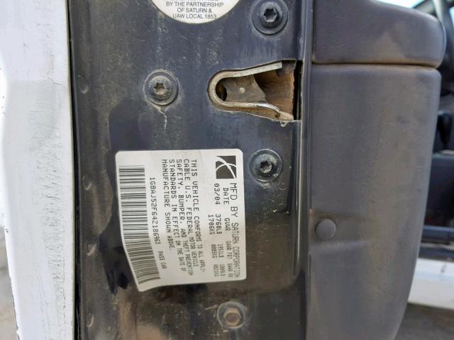 1G8AJ52F64Z186963 - 2004 SATURN ION LEVEL 白色 照片 10