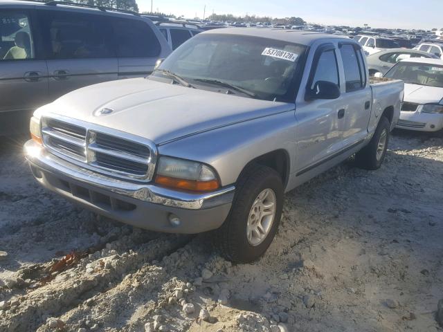 1B7HL2AN91S275274 - 2001 DODGE DAKOTA QUA SILVER photo 2