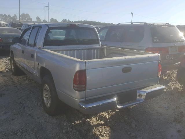 1B7HL2AN91S275274 - 2001 DODGE DAKOTA QUA SILVER photo 3