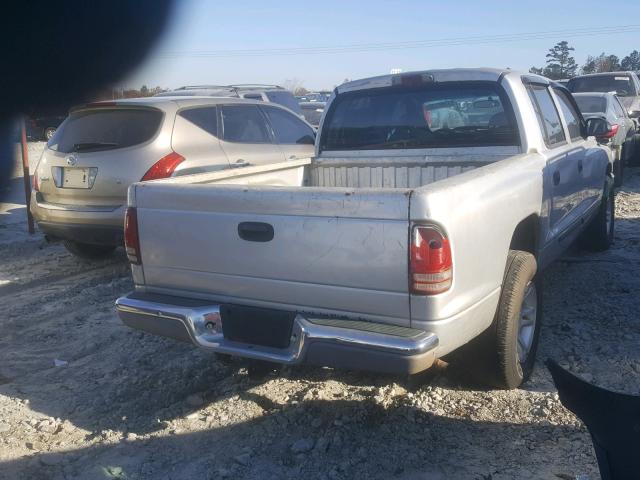 1B7HL2AN91S275274 - 2001 DODGE DAKOTA QUA SILVER photo 4