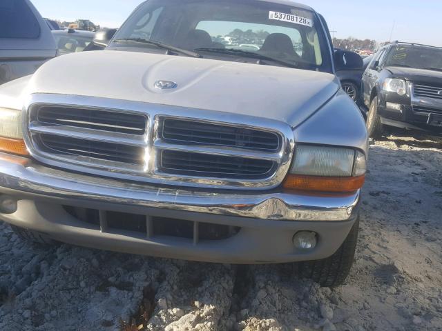 1B7HL2AN91S275274 - 2001 DODGE DAKOTA QUA SILVER photo 9