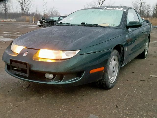 1G8ZH1276VZ311820 - 1997 SATURN SC2 GREEN photo 2