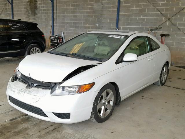 2HGFG12988H570005 - 2008 HONDA CIVIC EXL WHITE photo 2