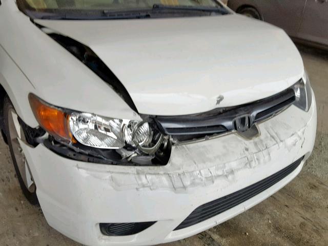 2HGFG12988H570005 - 2008 HONDA CIVIC EXL WHITE photo 9