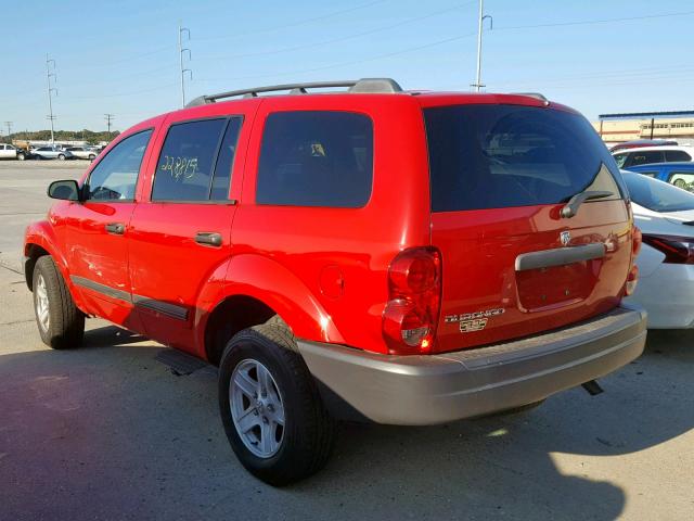 1D4HD38K05F512007 - 2005 DODGE DURANGO ST RED photo 3