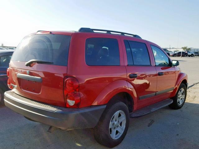 1D4HD38K05F512007 - 2005 DODGE DURANGO ST RED photo 4