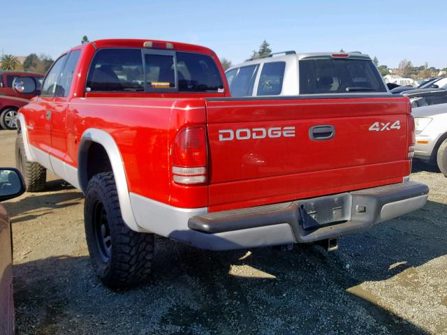 1B7GG22Y4WS607217 - 1998 DODGE DAKOTA RED photo 3