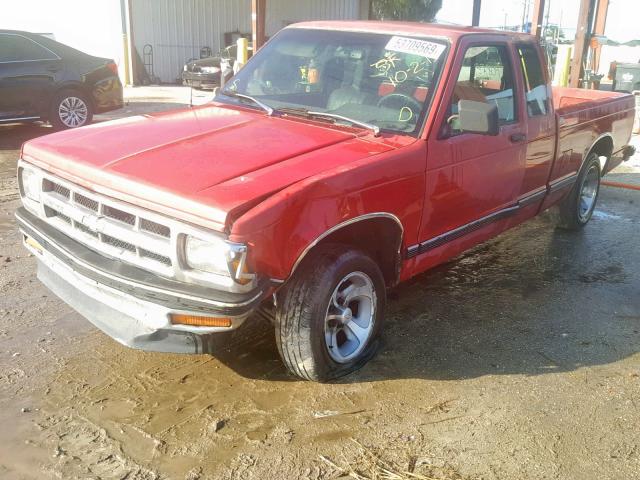 1GCCS19RXP8166536 - 1993 CHEVROLET S TRUCK S1 RED photo 2