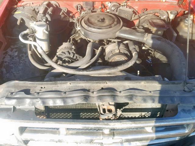 1GCCS19RXP8166536 - 1993 CHEVROLET S TRUCK S1 RED photo 7