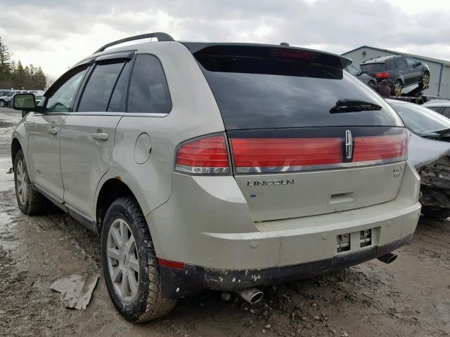 2LMDU68C17BJ25749 - 2007 LINCOLN MKX BEIGE photo 3