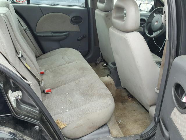 1G8AG52FX4Z149817 - 2004 SATURN ION LEVEL BLACK photo 6