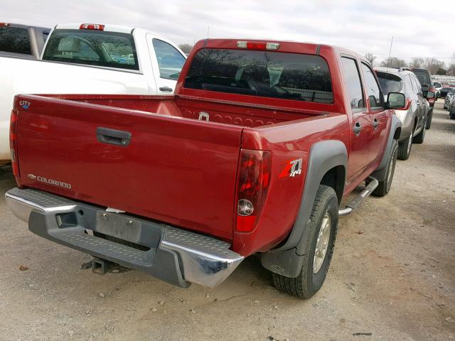 1GCDT136668271671 - 2006 CHEVROLET COLORADO RED photo 4