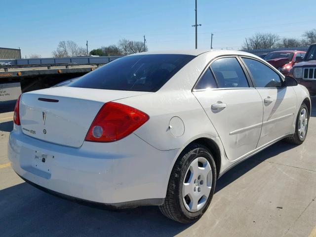 1G2ZF57B884276512 - 2008 PONTIAC G6 VALUE L WHITE photo 4