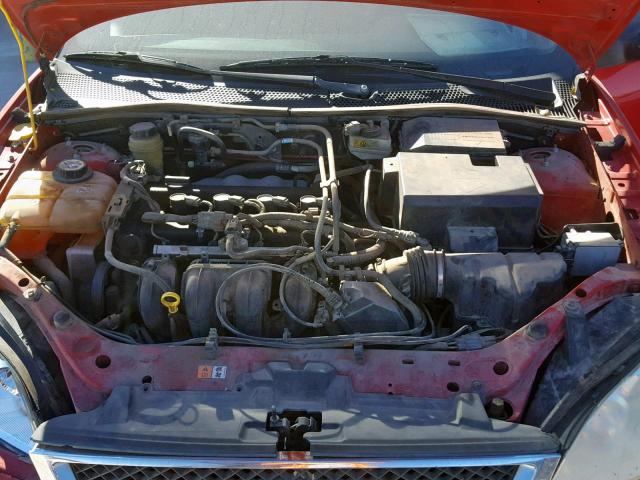 1FAHP34N85W318142 - 2005 FORD FOCUS ZX4 RED photo 7