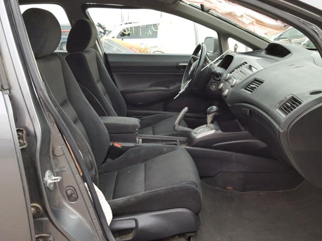 2HGFA16659H335631 - 2009 HONDA CIVIC GRAY photo 5