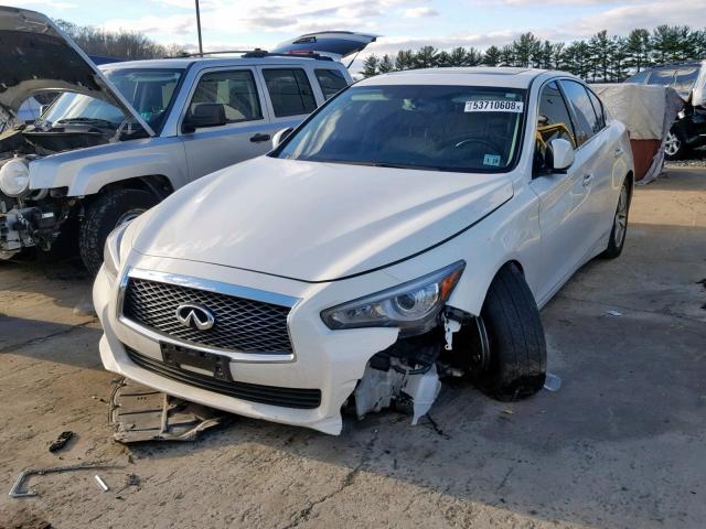 JN1BV7AR6EM692445 - 2014 INFINITI Q50 BASE WHITE photo 2