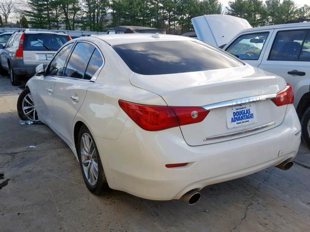 JN1BV7AR6EM692445 - 2014 INFINITI Q50 BASE WHITE photo 3