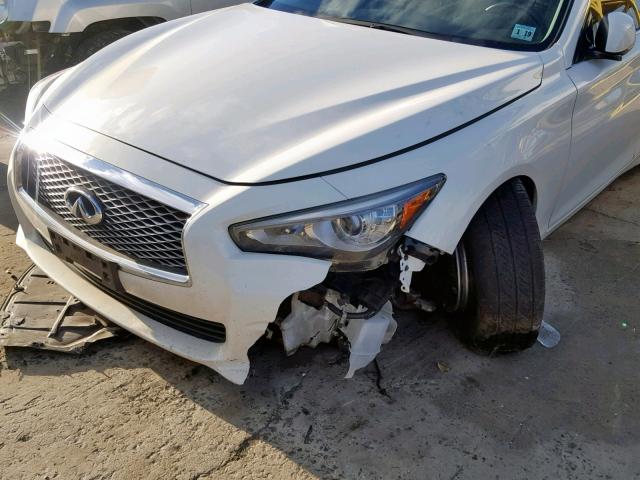 JN1BV7AR6EM692445 - 2014 INFINITI Q50 BASE WHITE photo 9