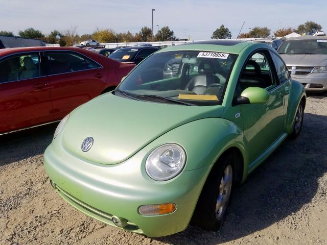3VWCK21C02M417353 - 2002 VOLKSWAGEN NEW BEETLE 绿色 照片 2