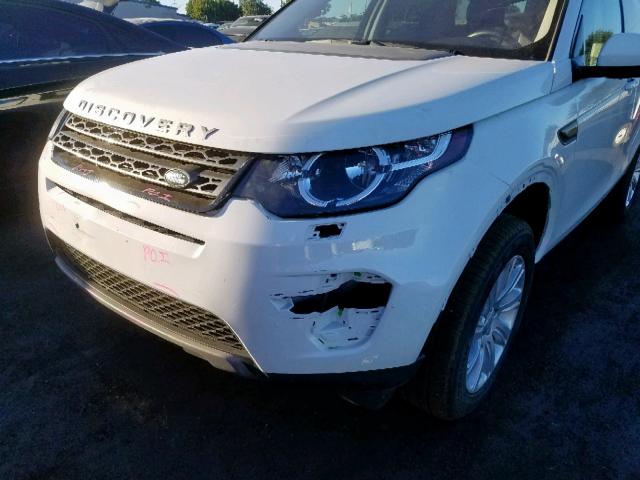 SALCP2FXXKH784077 - 2019 LAND ROVER DISCOVERY WHITE photo 9