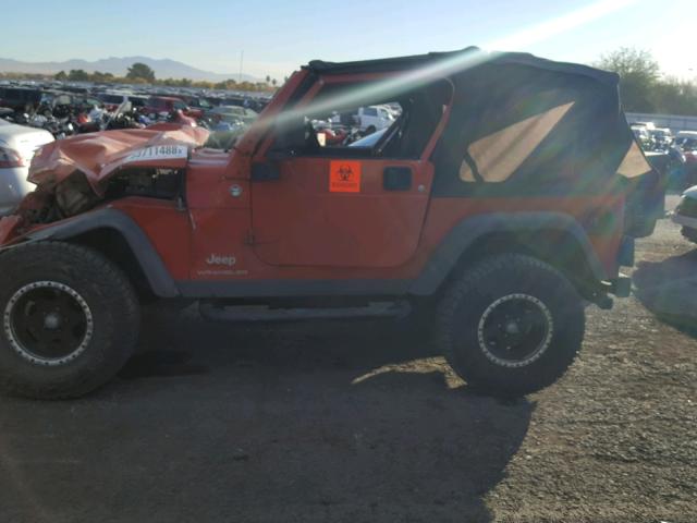 1J4FA29S56P729340 - 2006 JEEP WRANGLER / ORANGE photo 10